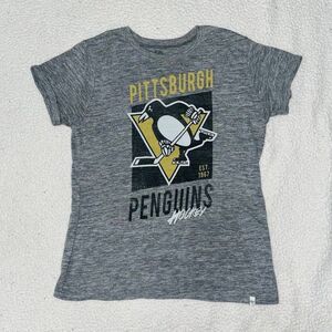 47 Brand NHL Pittsburgh Penguins T-shirt Grey M Sports Athletic Athleisure